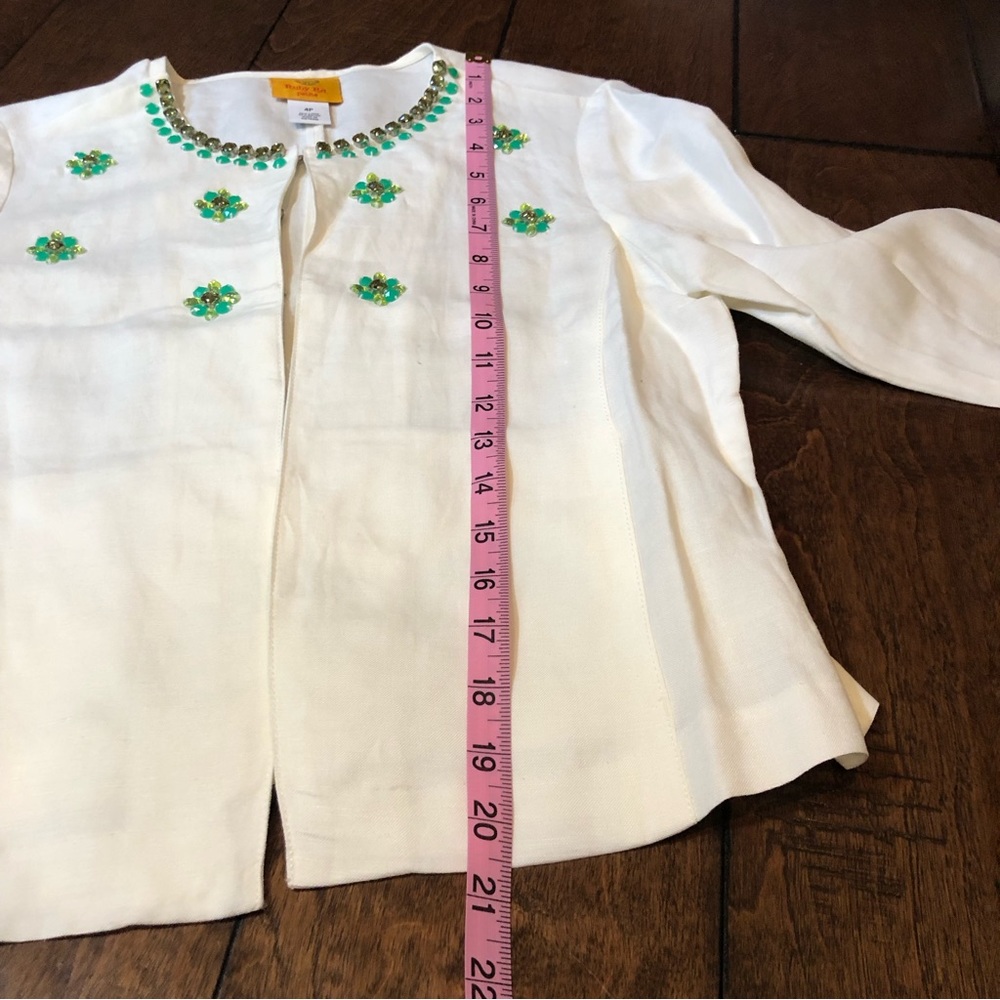 Ruby Rd Petite Linen Jacket With Embellishments - image 4
